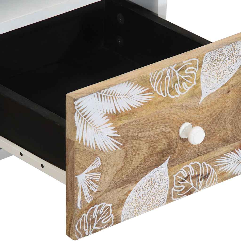 TV Cabinet Mango Natural with White Paint