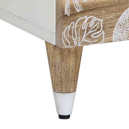 TV Cabinet Mango Natural with White Paint