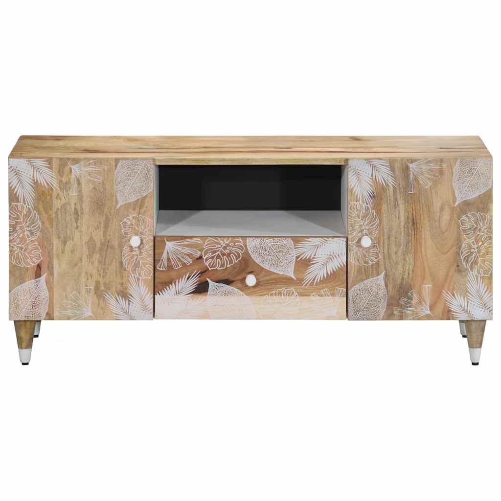 TV Cabinet Natural Mango with White Paint
