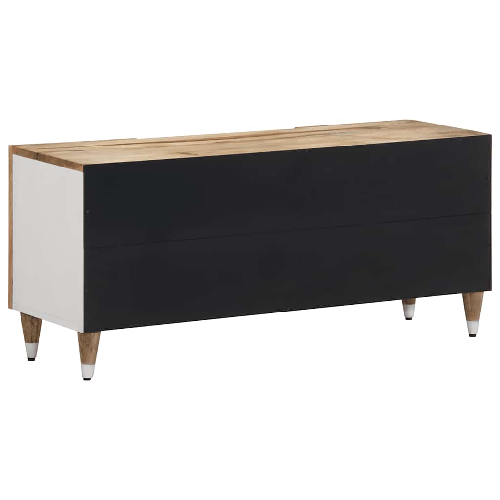 TV Cabinet Natural Mango with White Paint