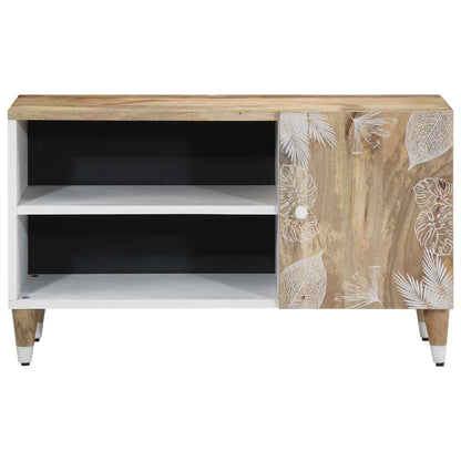 TV Cabinet Natural Mango with White Paint