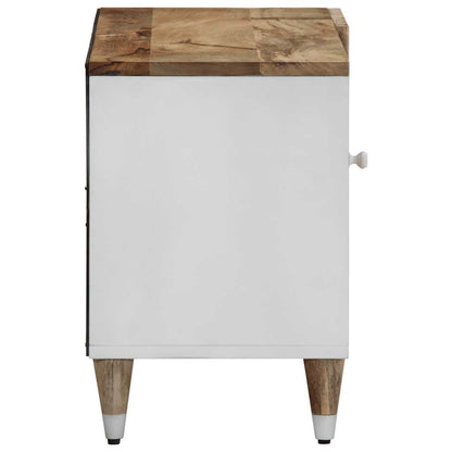 TV Cabinet Natural Mango with White Paint
