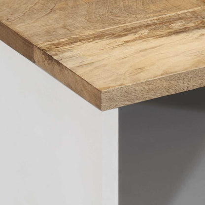 TV Cabinet Natural Mango with White Paint