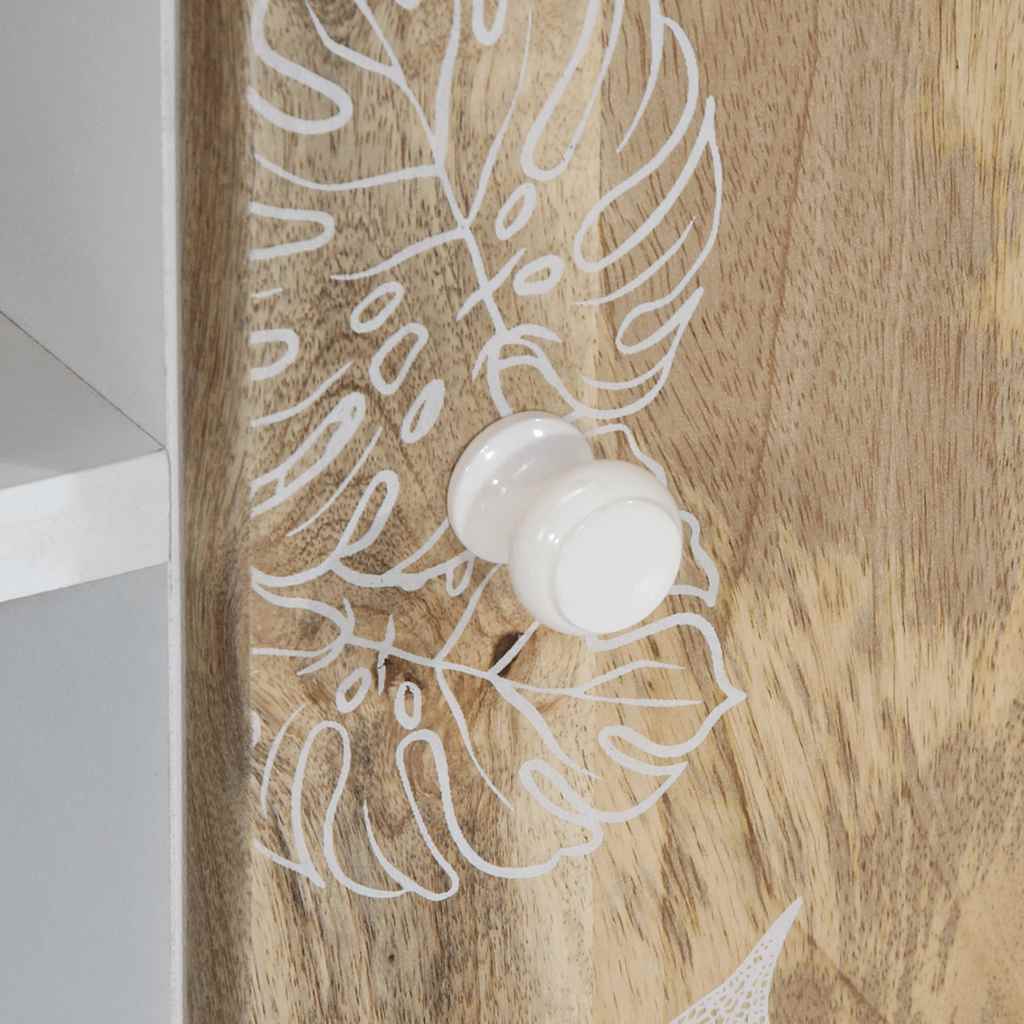 TV Cabinet Natural Mango with White Paint