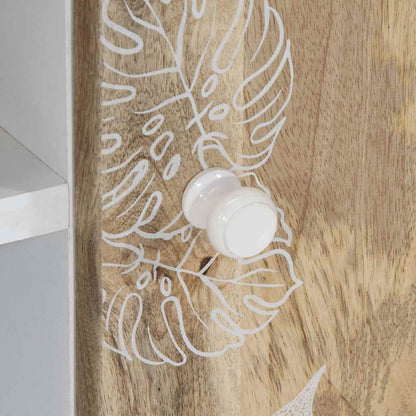 TV Cabinet Natural Mango with White Paint