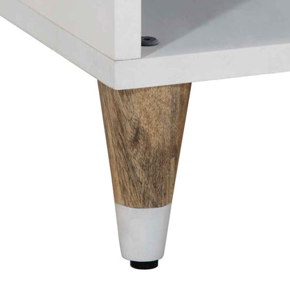TV Cabinet Natural Mango with White Paint