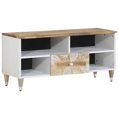 TV Cabinet Mango natural with white paint Solid mango wood