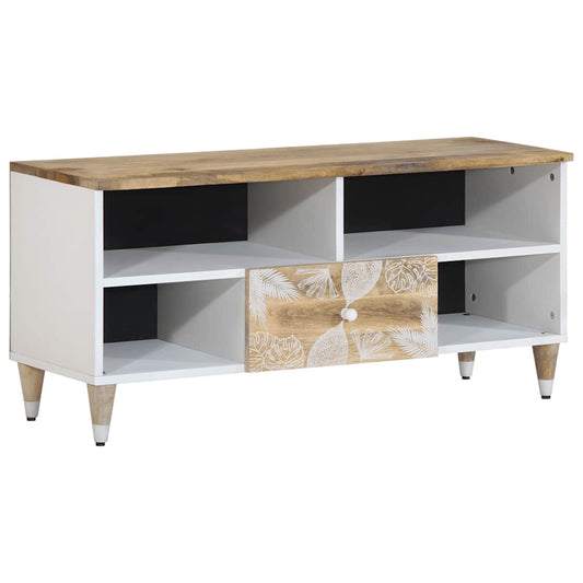 TV Cabinet Mango natural with white paint Solid mango wood