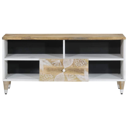 TV Cabinet Mango natural with white paint Solid mango wood