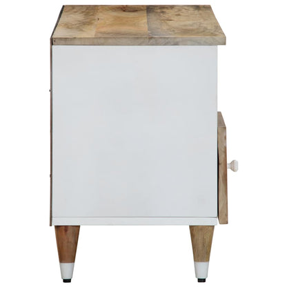 TV Cabinet Natural Mango Wood with White