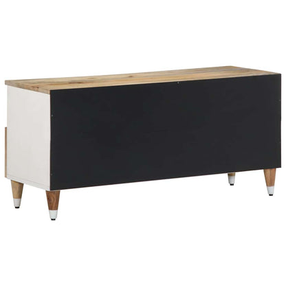 TV Cabinet Natural Mango Wood with White