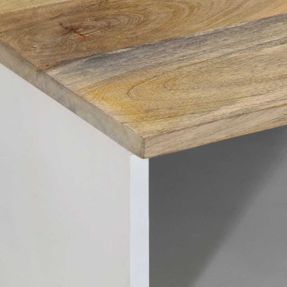 TV Cabinet Natural Mango Wood with White