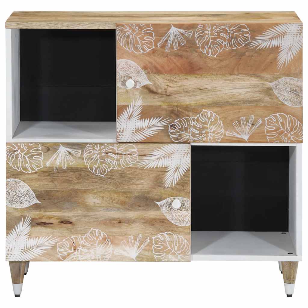 Sideboard Natural Mango with White Paint Solid Mango Wood Medium