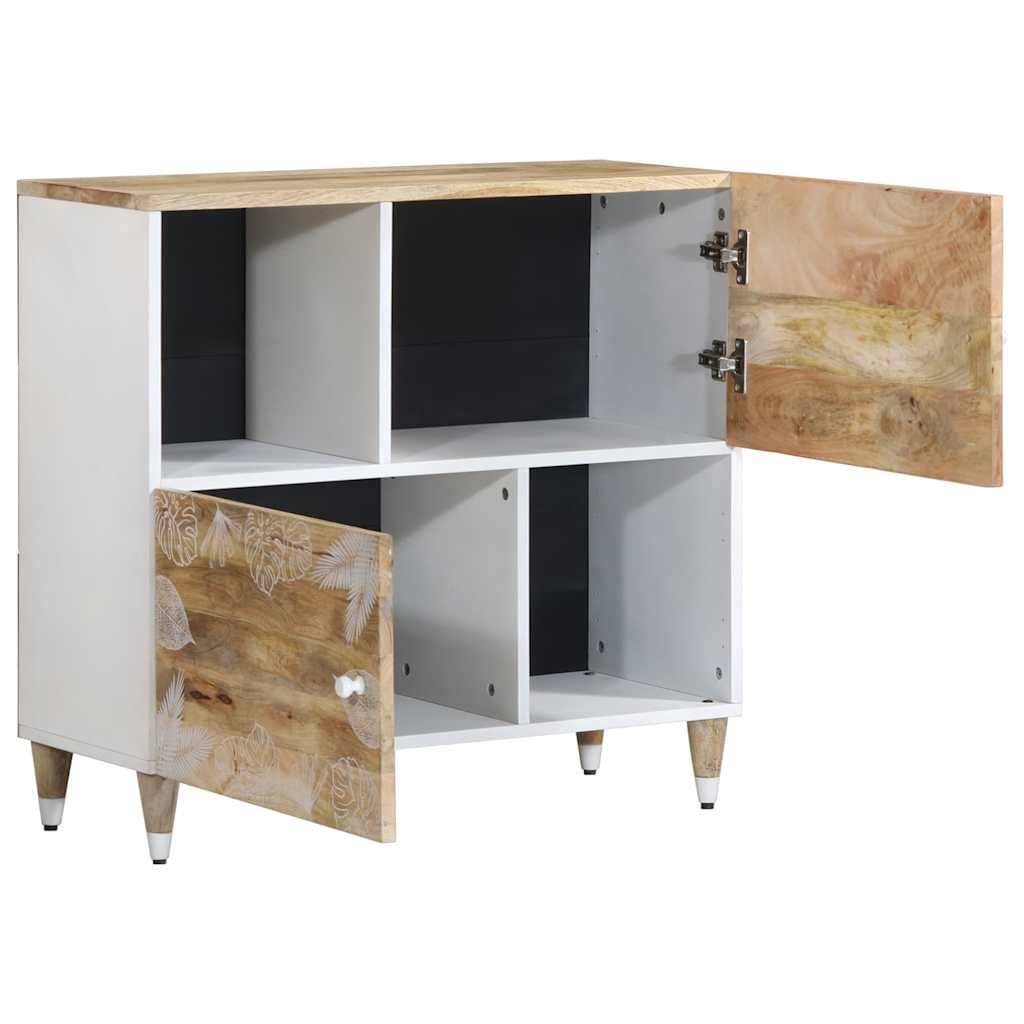 Sideboard Natural Mango with White Paint Solid Mango Wood Medium