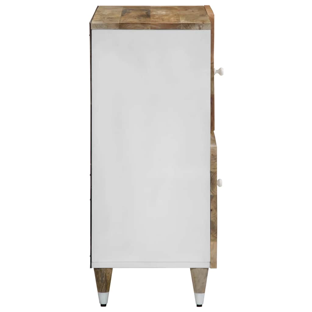 Sideboard Natural Mango with White Paint Solid Mango Wood Medium