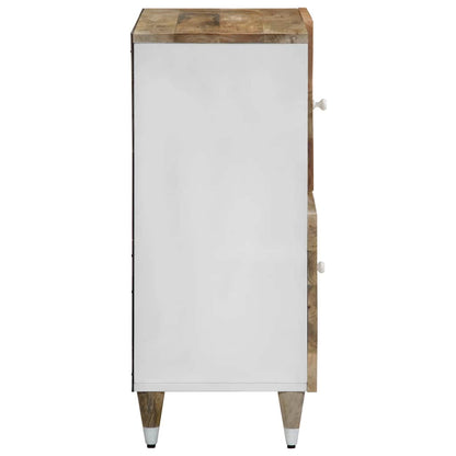 Sideboard Natural Mango with White Paint Solid Mango Wood Medium