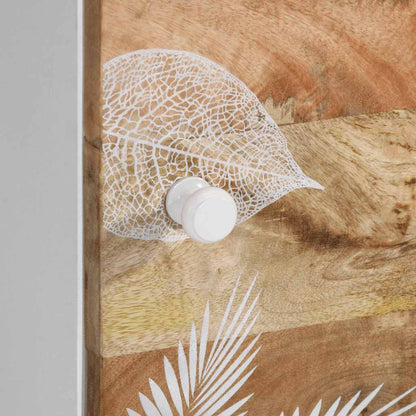 Sideboard Natural Mango with White Paint Solid Mango Wood Medium