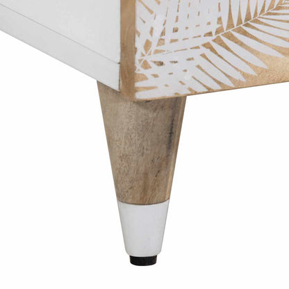 Sideboard Natural Mango with White Paint Solid Mango Wood Medium