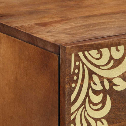 Sideboard Brown 15.75 x 12.99 x 29.53 in Solid Mango Wood