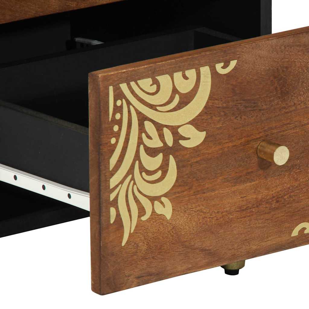 Sideboard Brown 15.75 x 12.99 x 29.53 in Solid Mango Wood