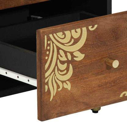 Sideboard Brown 15.75 x 12.99 x 29.53 in Solid Mango Wood