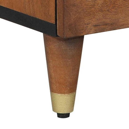 Sideboard Brown 15.75 x 12.99 x 29.53 in Solid Mango Wood