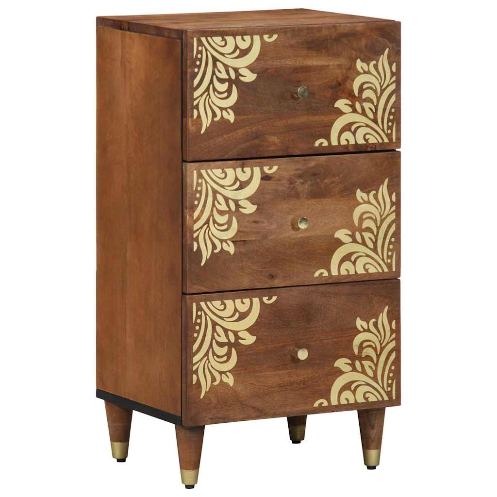 Sideboard Brown 15.75 x 12.99 x 29.53 in Solid Mango Wood