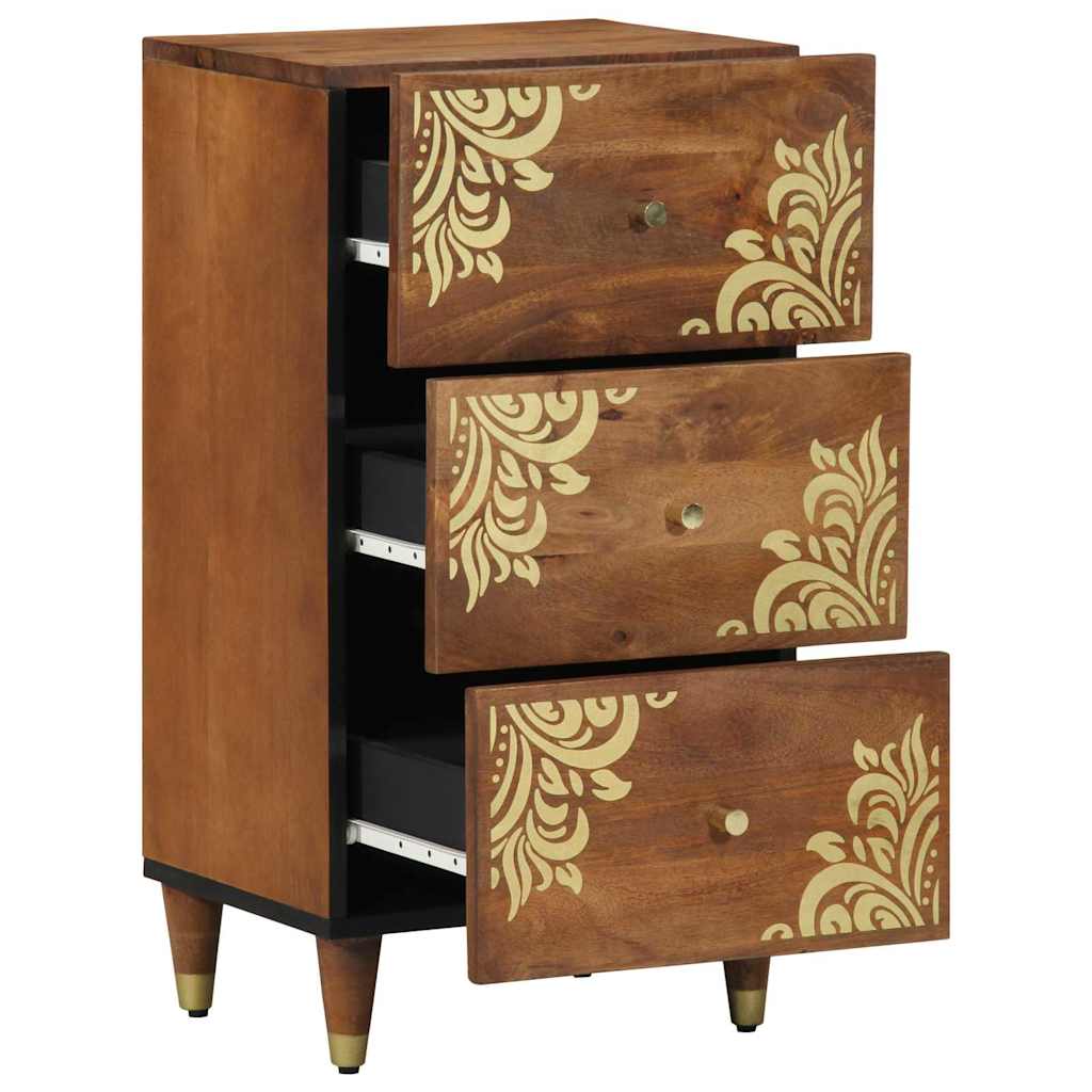 Sideboard Brown 15.75 x 12.99 x 29.53 in Solid Mango Wood