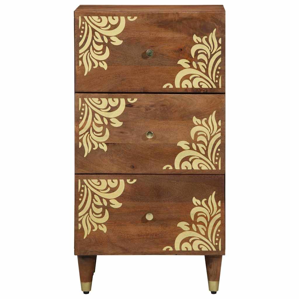 Sideboard Brown 15.75 x 12.99 x 29.53 in Solid Mango Wood