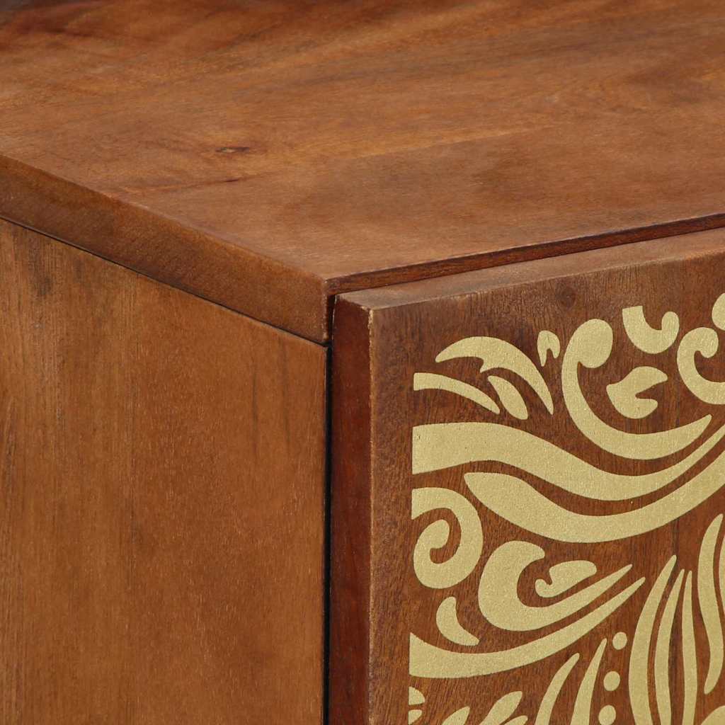 Sideboard Brown 15.75 x 12.99 x 29.53 in Solid Mango Wood