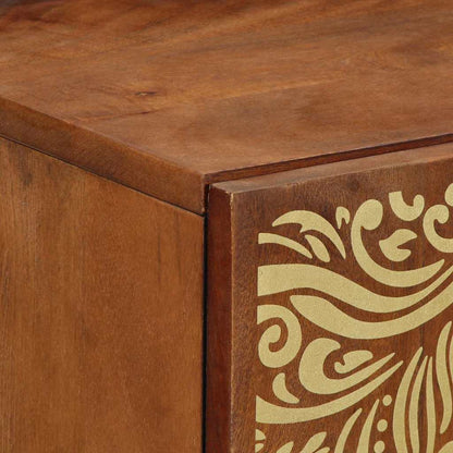 Sideboard Brown 15.75 x 12.99 x 29.53 in Solid Mango Wood