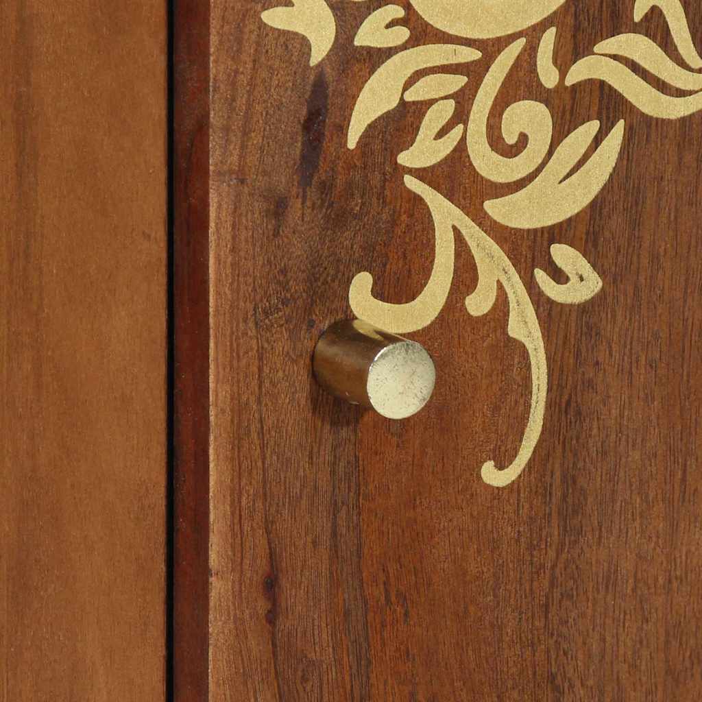 Sideboard Brown 15.75 x 12.99 x 29.53 in Solid Mango Wood