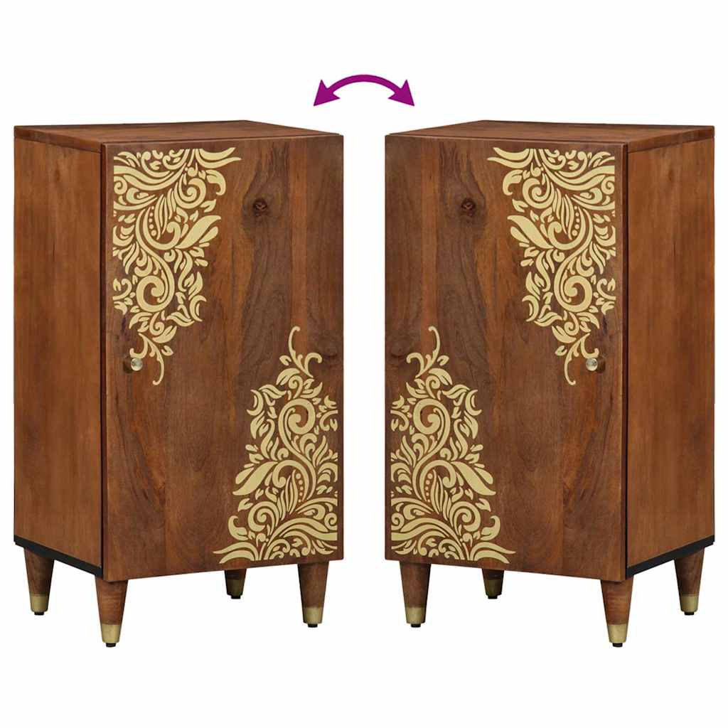 Sideboard Brown 15.75 x 12.99 x 29.53 in Solid Mango Wood