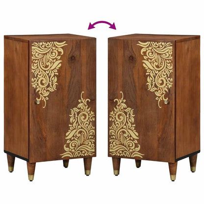 Sideboard Brown 15.75 x 12.99 x 29.53 in Solid Mango Wood