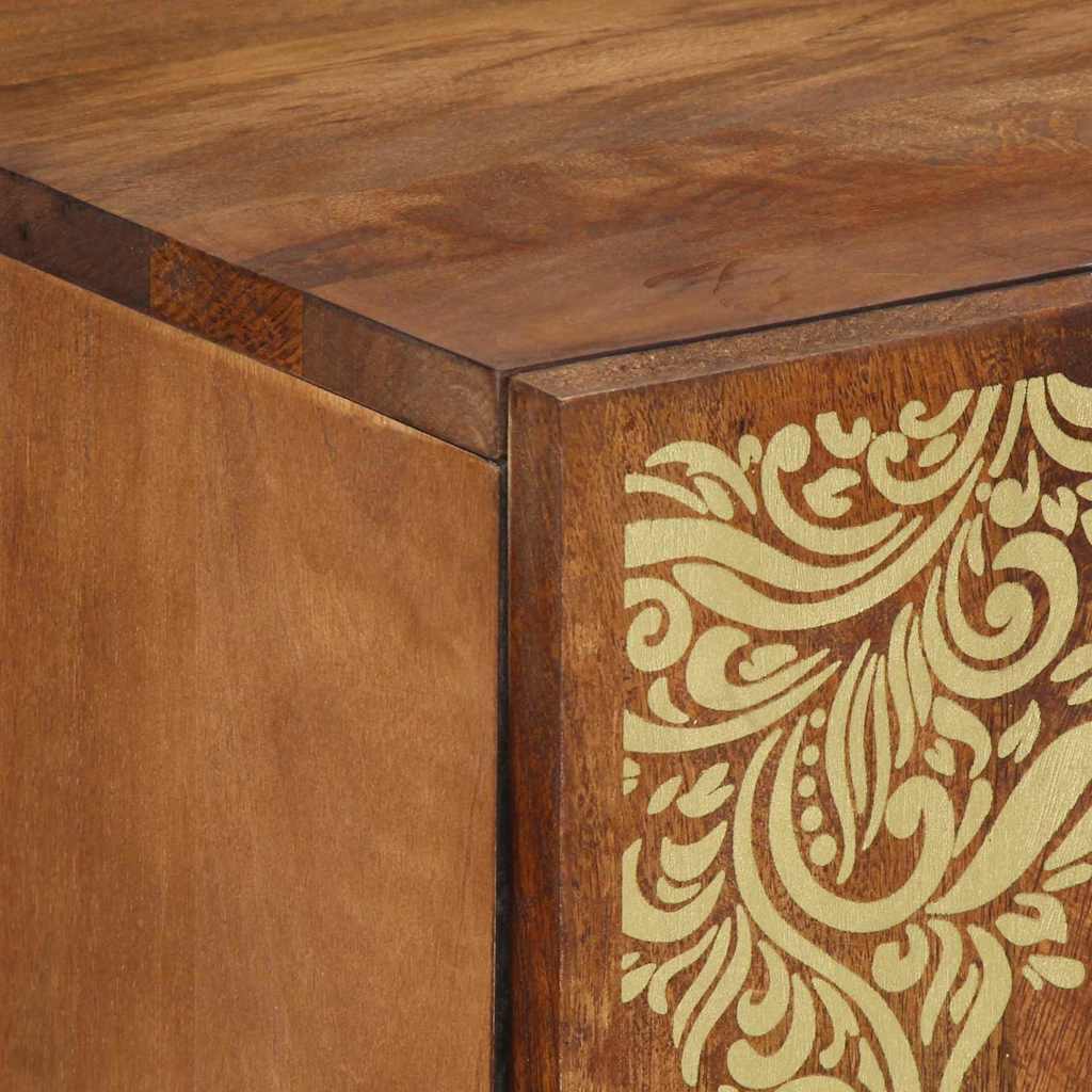 Sideboard Brown 23.62 x 12.99 x 29.53 in Solid Mango Wood