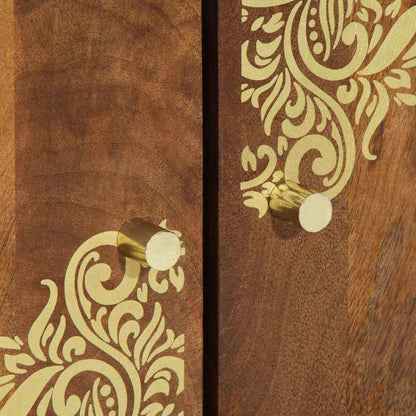 Sideboard Brown 23.62 x 12.99 x 29.53 in Solid Mango Wood