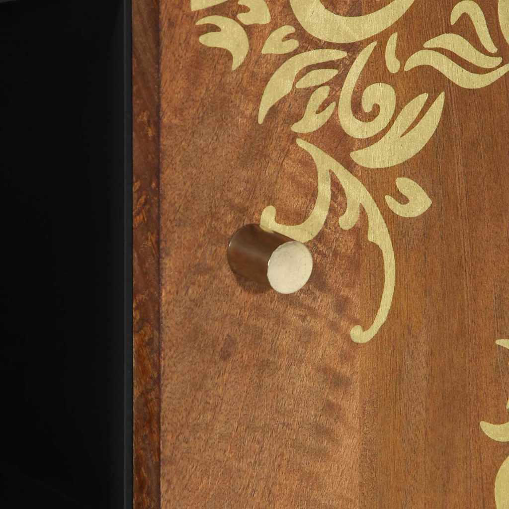 Sideboard Brown 35.43 x 12.99 x 29.53 in Solid Mango Wood