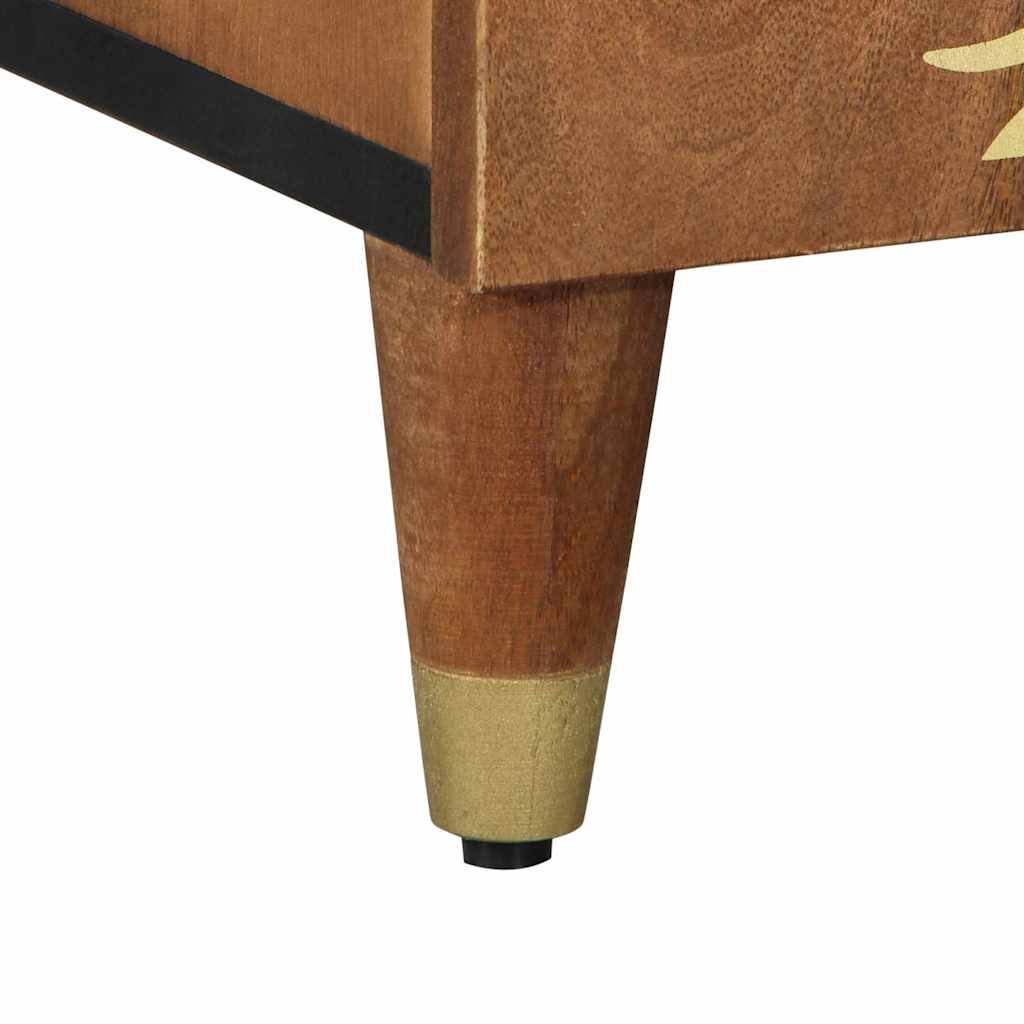 Sideboard Brown 35.43 x 12.99 x 29.53 in Solid Mango Wood