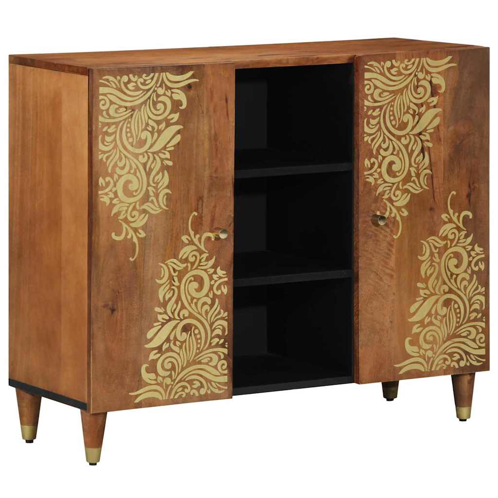 Sideboard Brown 35.43 x 12.99 x 29.53 in Solid Mango Wood