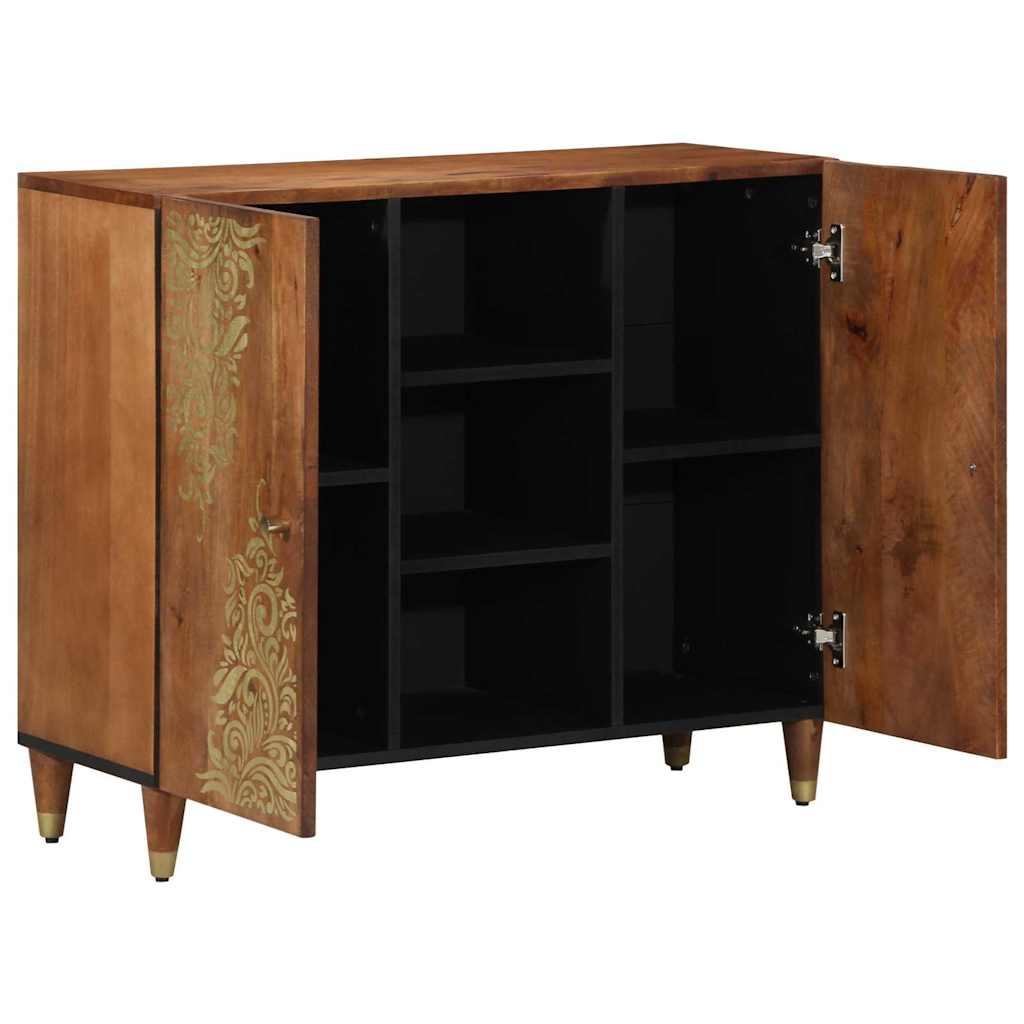 Sideboard Brown 35.43 x 12.99 x 29.53 in Solid Mango Wood