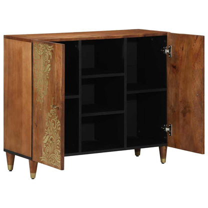 Sideboard Brown 35.43 x 12.99 x 29.53 in Solid Mango Wood