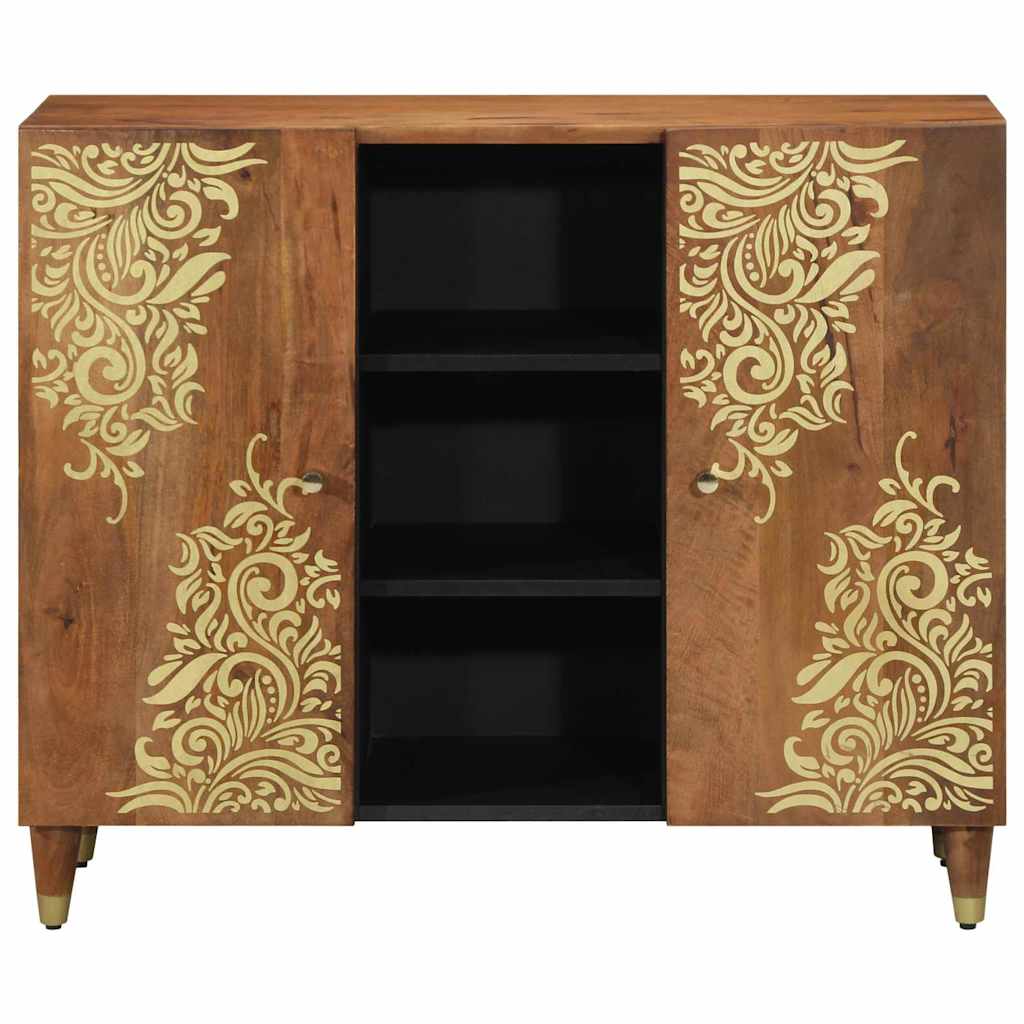 Sideboard Brown 35.43 x 12.99 x 29.53 in Solid Mango Wood