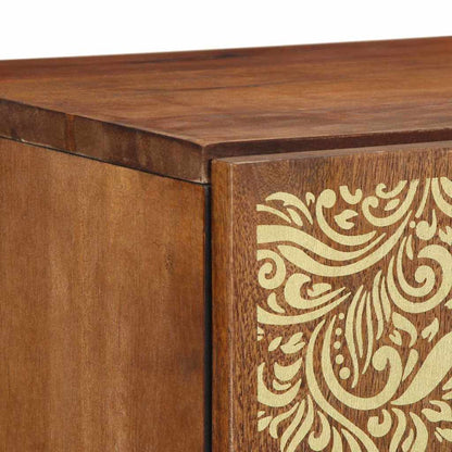 Highboard Brown 15.75 x 12.99 x 43.31 in Solid Mango Wood