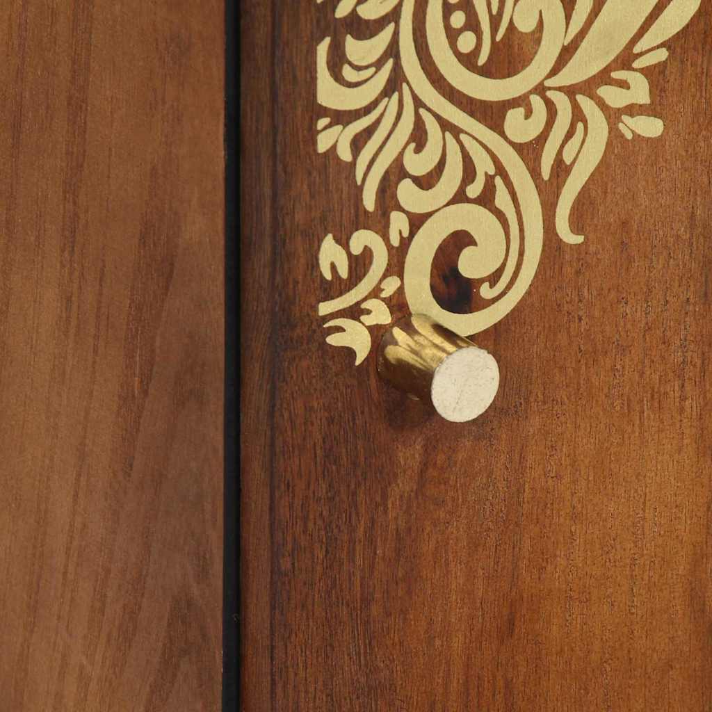 Highboard Brown 15.75 x 12.99 x 43.31 in Solid Mango Wood