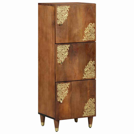 Highboard Brown 15.75 x 12.99 x 43.31 in Solid Mango Wood