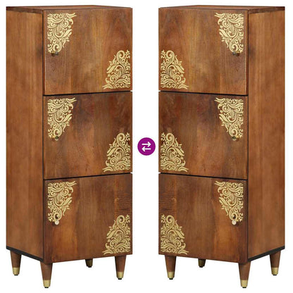 Highboard Brown 15.75 x 12.99 x 43.31 in Solid Mango Wood