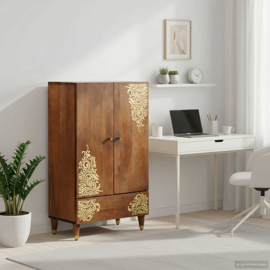 Highboard Brown 23.62 x 12.99 x 39.37 in Solid Mango Wood