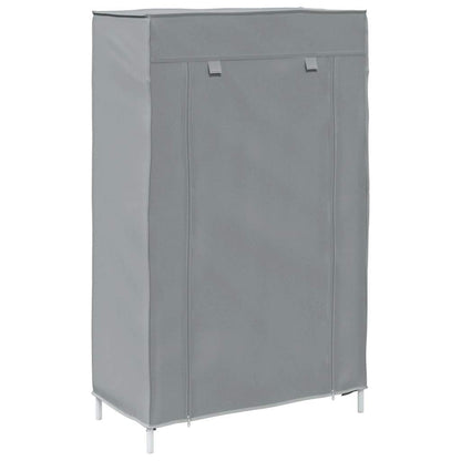 Shoe Cabinet Grey Non-woven fabric, powder-coated steel, plastic