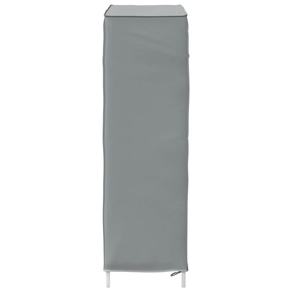 Shoe Cabinet Grey Non-woven fabric, powder-coated steel, plastic