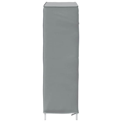 Shoe Cabinet Grey Non-woven fabric, powder-coated steel, plastic